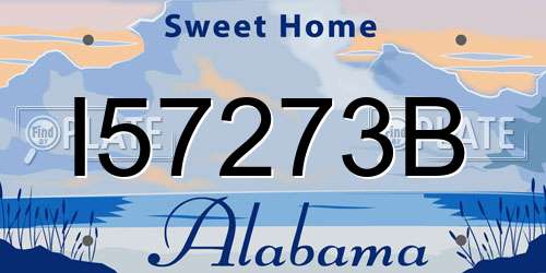 I57273B Alabama License Plate