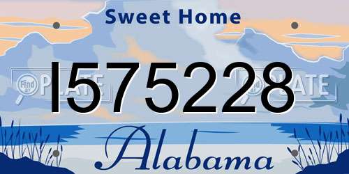 I575228 Alabama License Plate