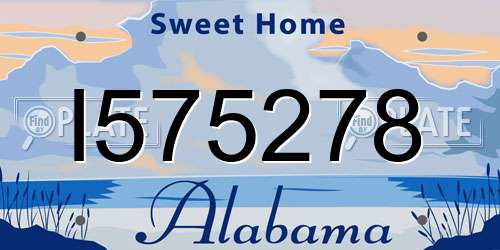 I575278 Alabama License Plate