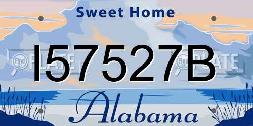 I57527B Alabama License Plate