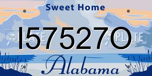 I57527O Alabama License Plate