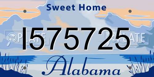 I575725 Alabama License Plate