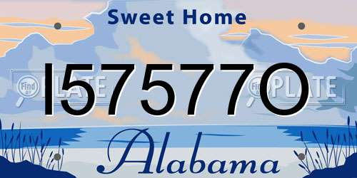 I57577O Alabama License Plate