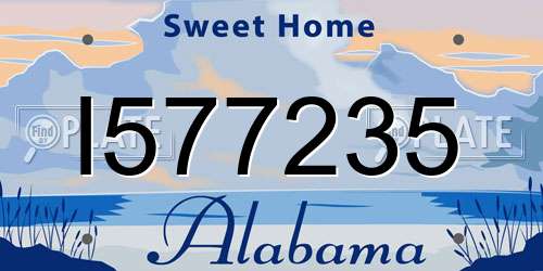 I577235 Alabama License Plate