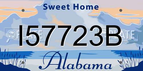 I57723B Alabama License Plate