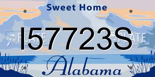 I57723S Alabama License Plate