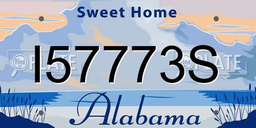 I57773S Alabama License Plate
