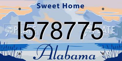 I578775 Alabama License Plate