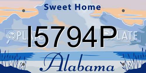 I5794P Alabama License Plate