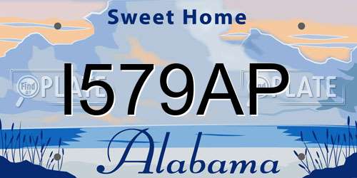 I579AP Alabama License Plate