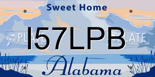 I57LPB Alabama License Plate