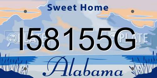 I58155G Alabama License Plate