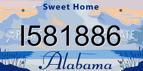 I581886 Alabama License Plate