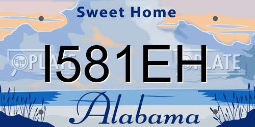 I581EH Alabama License Plate