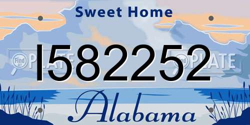 I582252 Alabama License Plate