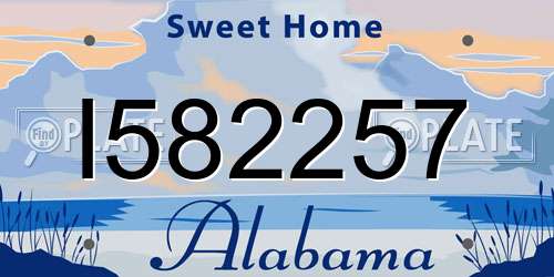 I582257 Alabama License Plate