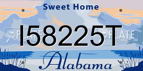 I58225T Alabama License Plate