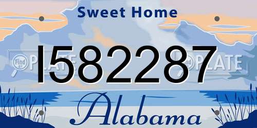I582287 Alabama License Plate