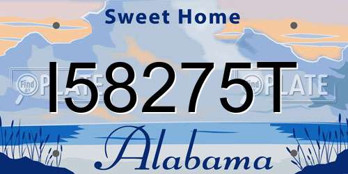 I58275T Alabama License Plate