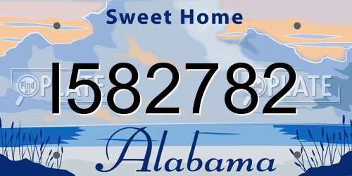 I582782 Alabama License Plate