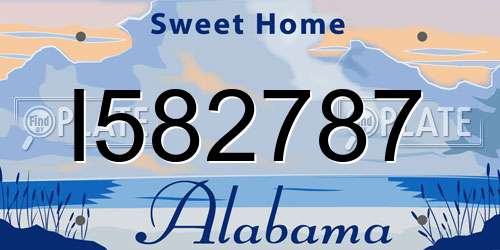 I582787 Alabama License Plate