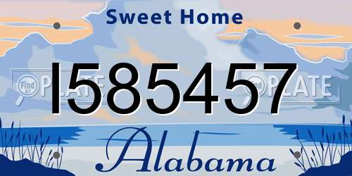 I585457 Alabama License Plate