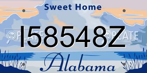 I58548Z Alabama License Plate