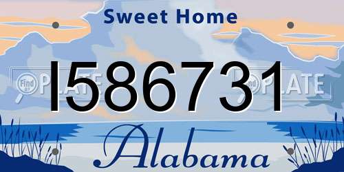 I586731 Alabama License Plate