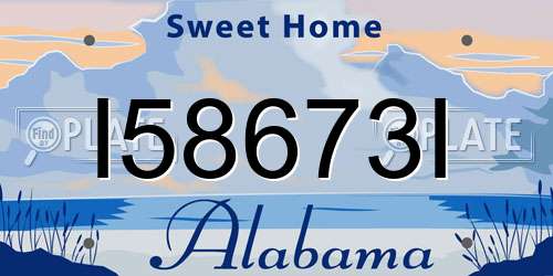 I58673I Alabama License Plate