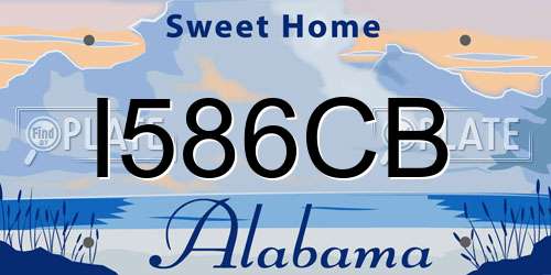I586CB Alabama License Plate