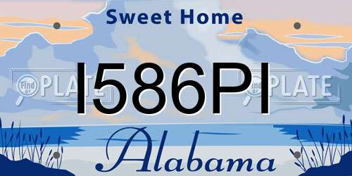 I586PI Alabama License Plate