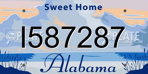 I587287 Alabama License Plate