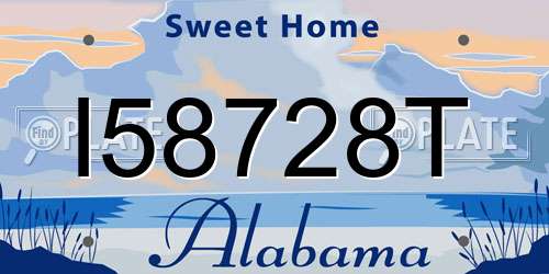 I58728T Alabama License Plate