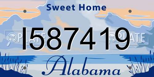 I587419 Alabama License Plate