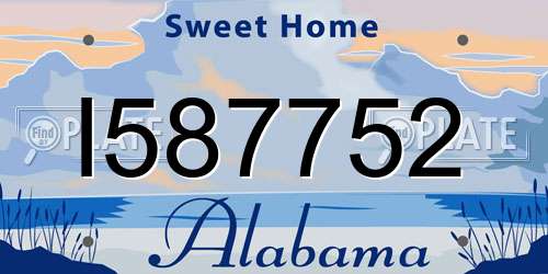 I587752 Alabama License Plate