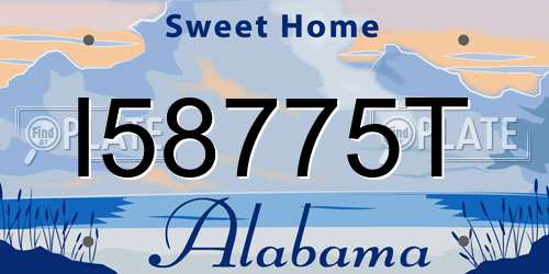 I58775T Alabama License Plate