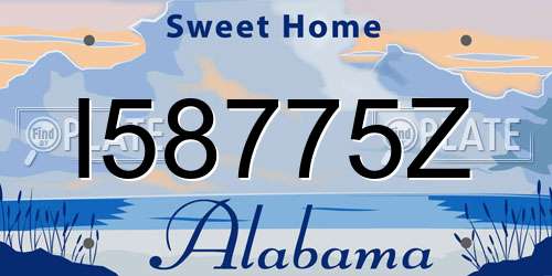 I58775Z Alabama License Plate