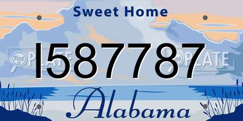 I587787 Alabama License Plate