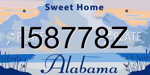 I58778Z Alabama License Plate