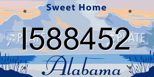 I588452 Alabama License Plate