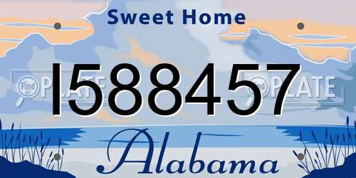 I588457 Alabama License Plate