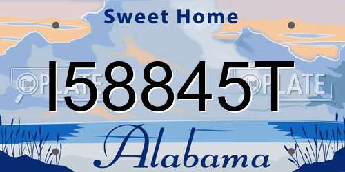 I58845T Alabama License Plate