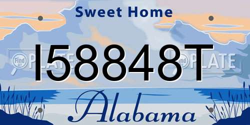 I58848T Alabama License Plate