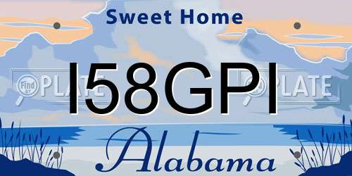 I58GPI Alabama License Plate