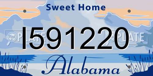 I591220 Alabama License Plate