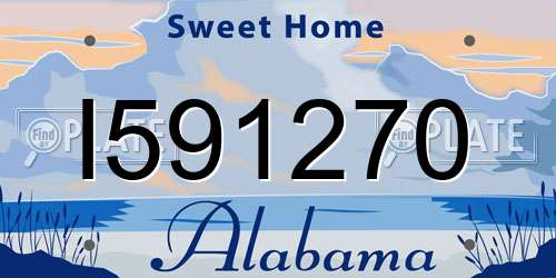 I591270 Alabama License Plate
