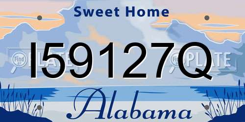 I59127Q Alabama License Plate