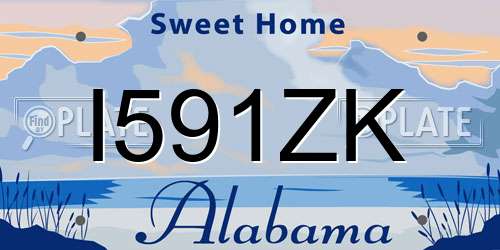 I591ZK Alabama License Plate