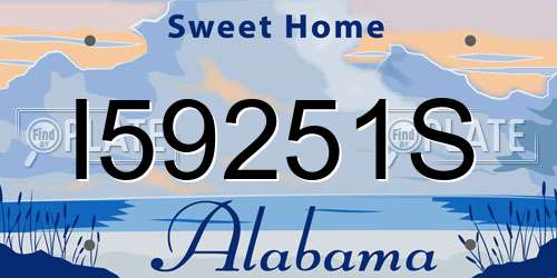 I59251S Alabama License Plate
