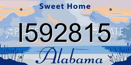 I592815 Alabama License Plate